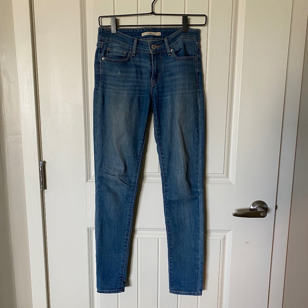 Levis 711 Skinny Jeans, Medium Wash, Women's Size 25